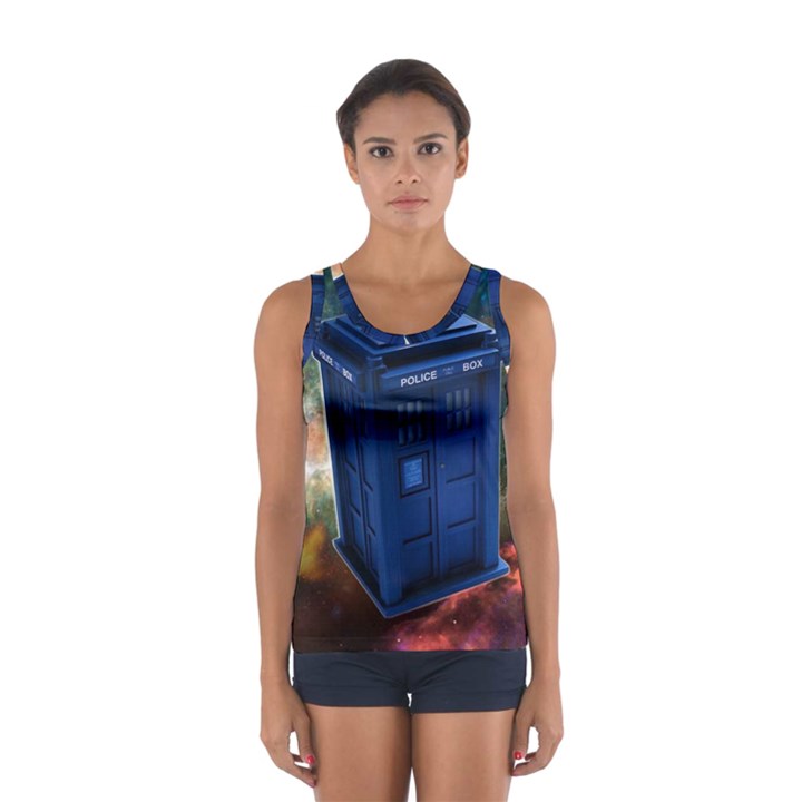 The Police Box Tardis Time Travel Device Used Doctor Who Sport Tank Top 