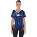 The Police Box Tardis Time Travel Device Used Doctor Who Cut Out Side Drop Tee View1