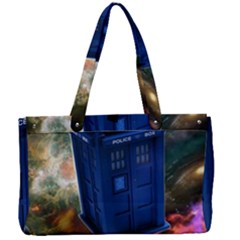 The Police Box Tardis Time Travel Device Used Doctor Who Canvas Work Bag by Semog4