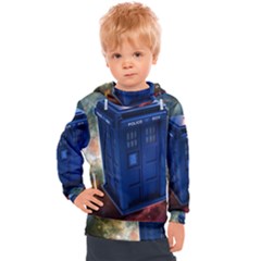 The Police Box Tardis Time Travel Device Used Doctor Who Kids  Hooded Pullover by Semog4