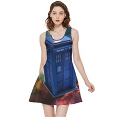 The Police Box Tardis Time Travel Device Used Doctor Who Inside Out Reversible Sleeveless Dress by Semog4