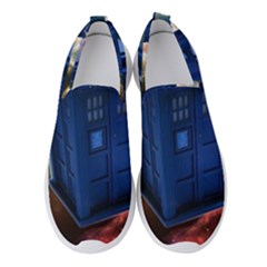 The Police Box Tardis Time Travel Device Used Doctor Who Women s Slip On Sneakers by Semog4