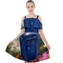 The Police Box Tardis Time Travel Device Used Doctor Who Cut Out Shoulders Chiffon Dress View1