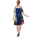 The Police Box Tardis Time Travel Device Used Doctor Who Cut Out Shoulders Chiffon Dress View2