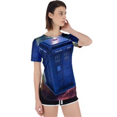 The Police Box Tardis Time Travel Device Used Doctor Who Perpetual Short Sleeve T-shirt by Semog4