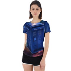 The Police Box Tardis Time Travel Device Used Doctor Who Back Cut Out Sport Tee by Semog4