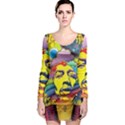 Psychedelic Rock Jimi Hendrix Long Sleeve Bodycon Dress View1