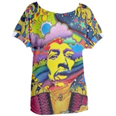 Psychedelic Rock Jimi Hendrix Women s Oversized Tee by Semog4