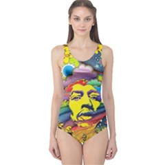 Psychedelic Rock Jimi Hendrix One Piece Swimsuit by Semog4