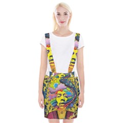 Psychedelic Rock Jimi Hendrix Braces Suspender Skirt by Semog4