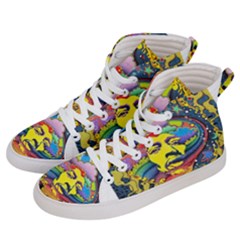 Psychedelic Rock Jimi Hendrix Women s Hi-top Skate Sneakers by Semog4