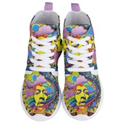 Psychedelic Rock Jimi Hendrix Women s Lightweight High Top Sneakers by Semog4