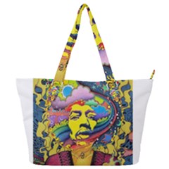 Psychedelic Rock Jimi Hendrix Full Print Shoulder Bag by Semog4