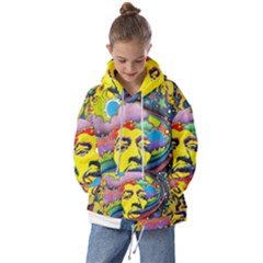 Psychedelic Rock Jimi Hendrix Kids  Oversized Hoodie by Semog4