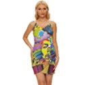 Psychedelic Rock Jimi Hendrix Wrap Tie Front Dress View1