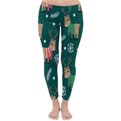 Cute Christmas Pattern Doodle Classic Winter Leggings by Semog4