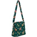 Cute Christmas Pattern Doodle Zipper Messenger Bag View1