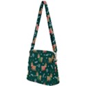 Cute Christmas Pattern Doodle Zipper Messenger Bag View2