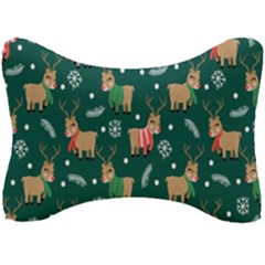 Cute Christmas Pattern Doodle Seat Head Rest Cushion by Semog4