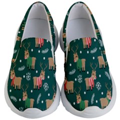 Cute Christmas Pattern Doodle Kids Lightweight Slip Ons by Semog4