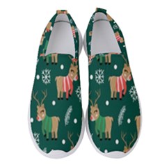 Cute Christmas Pattern Doodle Women s Slip On Sneakers by Semog4