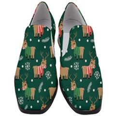 Cute Christmas Pattern Doodle Women Slip On Heel Loafers by Semog4