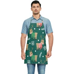 Cute Christmas Pattern Doodle Kitchen Apron by Semog4