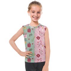 Flat Christmas Pattern Collection Kids  Mesh Tank Top