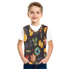 Christmas Seamless Pattern Kids  Basketball Tank Top by Semog4