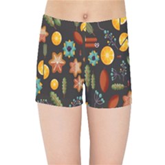 Christmas Seamless Pattern Kids  Sports Shorts by Semog4