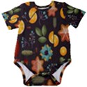 Christmas Seamless Pattern Baby Short Sleeve Bodysuit View1