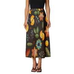 Christmas Seamless Pattern Classic Midi Chiffon Skirt