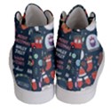 Vector Set Cute Christmas Elements santa-penguin Deer Bear Fox Owl Trees Snowman Bird Angel More Men s Hi-Top Skate Sneakers View4