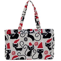 Cute Christmas Seamless Pattern Vector Canvas Work Bag