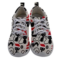 Cute Christmas Seamless Pattern Vector Women Athletic Shoes by Semog4