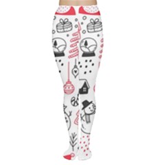 Christmas Themed Seamless Pattern Tights by Semog4