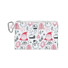 Christmas Themed Seamless Pattern Canvas Cosmetic Bag (small) by Semog4