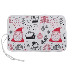 Christmas Themed Seamless Pattern Pen Storage Case (m) by Semog4