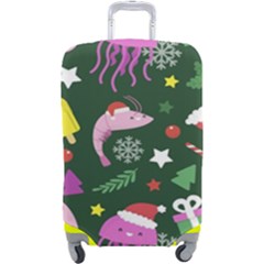 Colorful Funny Christmas Pattern Luggage Cover (large) by Semog4