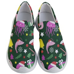 Colorful Funny Christmas Pattern Women s Lightweight Slip Ons by Semog4