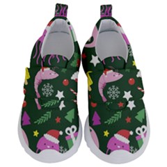 Colorful Funny Christmas Pattern Kids  Velcro No Lace Shoes by Semog4