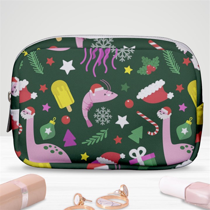 Colorful Funny Christmas Pattern Make Up Pouch (Small)