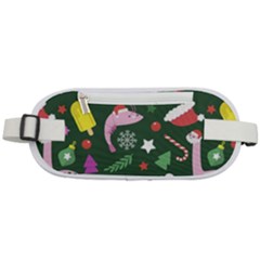 Colorful Funny Christmas Pattern Rounded Waist Pouch by Semog4