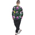 Colorful Funny Christmas Pattern Men s Long Sleeve Raglan Tee View2