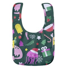 Colorful Funny Christmas Pattern Baby Bib by Semog4