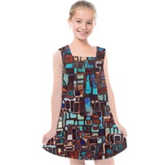 Stained Glass Mosaic Abstract Kids  Cross Back Dress by Semog4