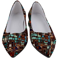 Stained Glass Mosaic Abstract Women s Block Heels  by Semog4