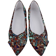 Stained Glass Mosaic Abstract Women s Bow Heels by Semog4