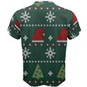 Beautiful Knitted Christmas Pattern Men s Cotton Tee View2