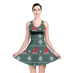 Beautiful Knitted Christmas Pattern Reversible Skater Dress by Semog4